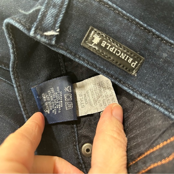 PRINCIPLE "Gem" dark denim skinny jeans - Size 29 waist measurement while laying - Picture 8 of 11